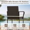 Outdoor Rattan Bar Height Table and Chair Set with 2 Cushions